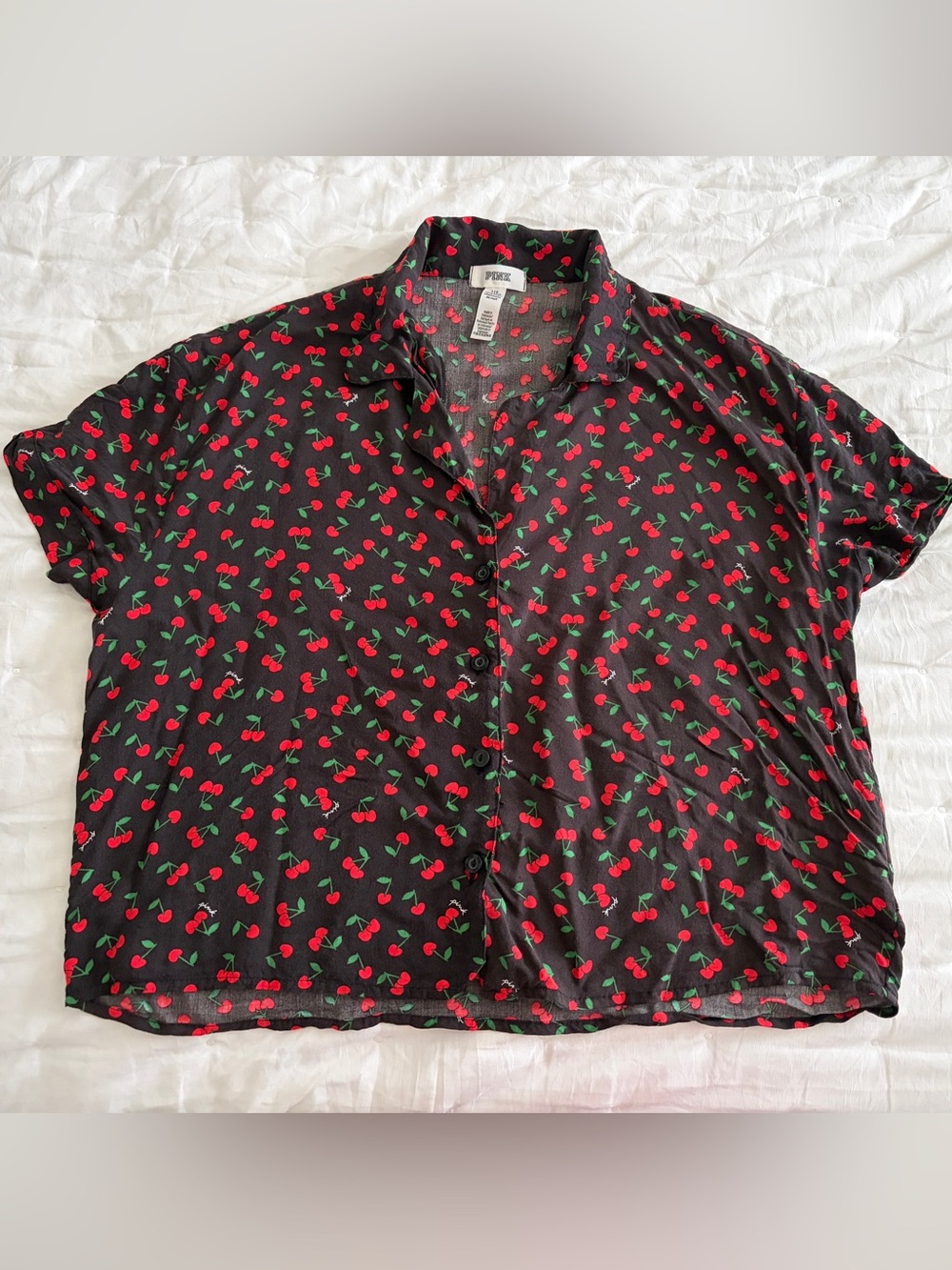PINK Victoria's Secret Cherry Pajama Top